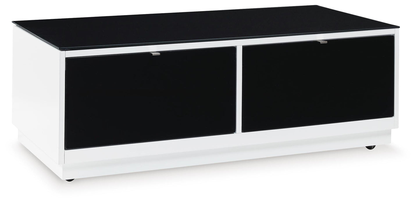 Gardoni White/Black Rectangular Cocktail Table
