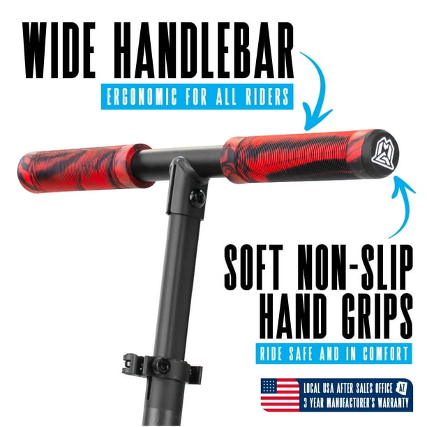 Folding Commuter Kick Scooter for Adults and Teens – Adjustable Handlebar – Big 200mm Wheels – Lightweight Durable Frame – Madd Gear Red Kruzer 200kkk - new