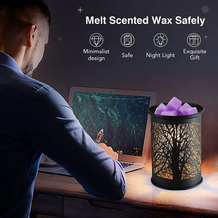 Ornix  Metal Wax Warmer, Electric Wax Melt Warmer for Scented Wax Fragrance Candle Oil Burner Melting Night Light for Gift Home Office Bedroom - new
