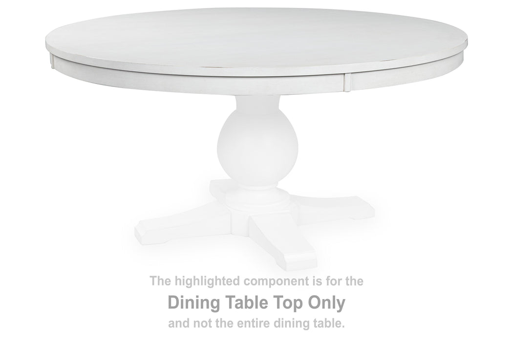Chadworth White Round Dining Room Table Top