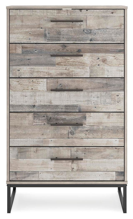Neilsville Whitewash Five Drawer Chest