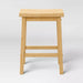 Set of 2 24" Solid Wood Backless Saddle Counter Height Barstools Natural - Room Essentials™