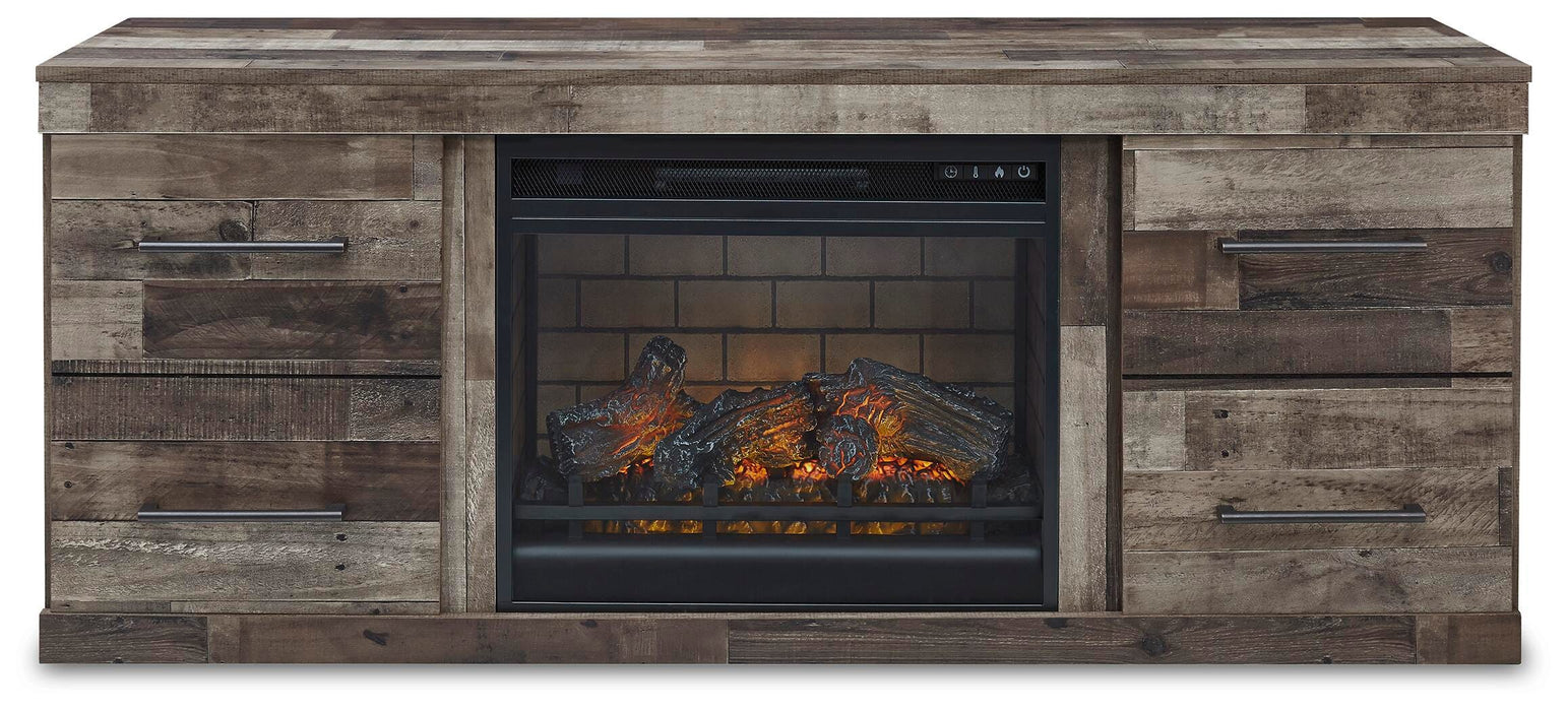 Derekson Multi Gray Derekson TV Stand with Electric Fireplace - Brand New