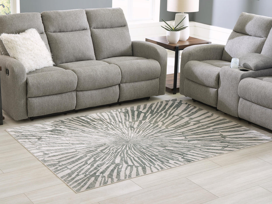 Verland Gray/White Washable Medium Rug