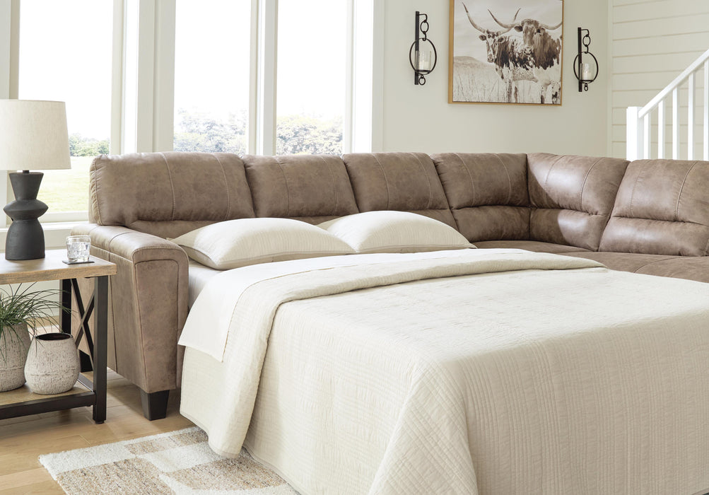 Navi Fossil Navi 2-Piece Sectional Chaise Sleeper Sofa