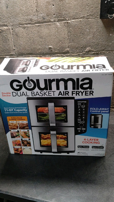 Gourmia 11-QT. Dual Basket Air Fryer with Smart Finish & 4-Layer Cooking - open_box