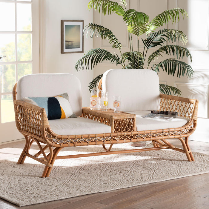 bali & pari Pakis Boho Sofa, Natural - use_like_new