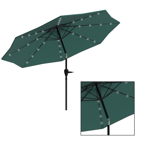 10-Foot Outdoor Patio Umbrella, Hunter Green - open_box