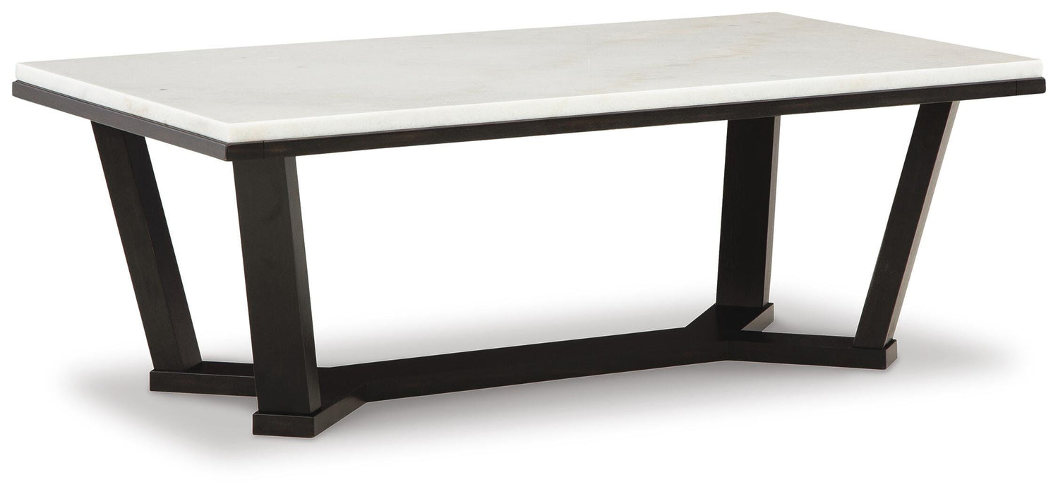 Fostead White/Espresso Rectangular Cocktail Table
