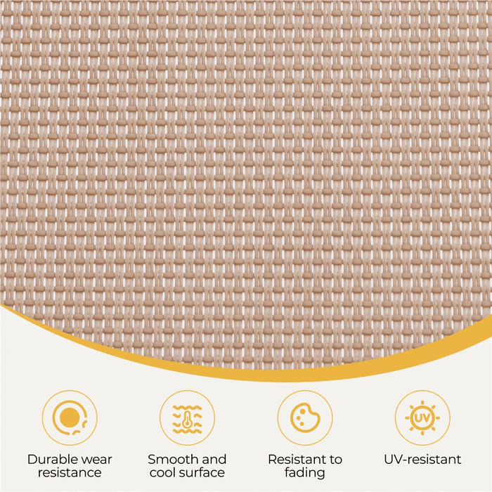 Renwick Outdoor Folding Tanning Chair with 5 Back Position, Beige - open_box