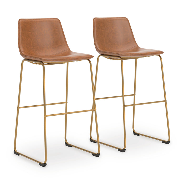 Crandox Brown/Gold Tall UPH Barstool (Priced Per Item, Must Order 2, 4, 6, or 8)