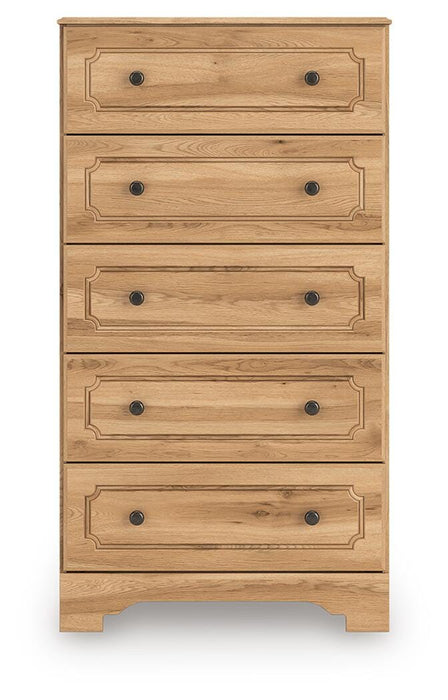 Galletyn Warm Brown Five Drawer Chest