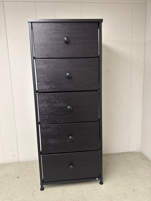 GUNAITO 5 Drawer Dresser for Bedroom Tall Narrow Chest of Drawers Fabric Storage Dresser for Adults,Brown - new