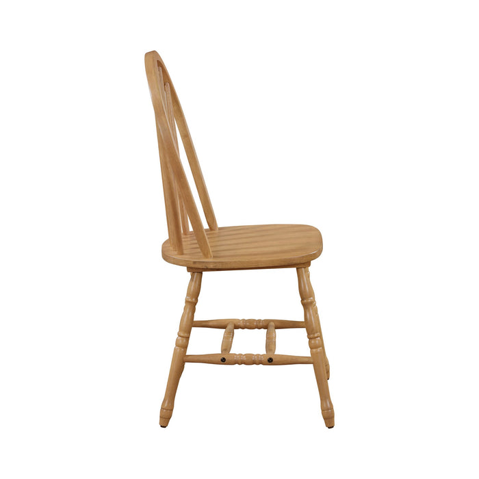 Better Homes and Gardens Autumn Lane Windsor Solid Wood Dining Chairs, Light Honey Finish - new