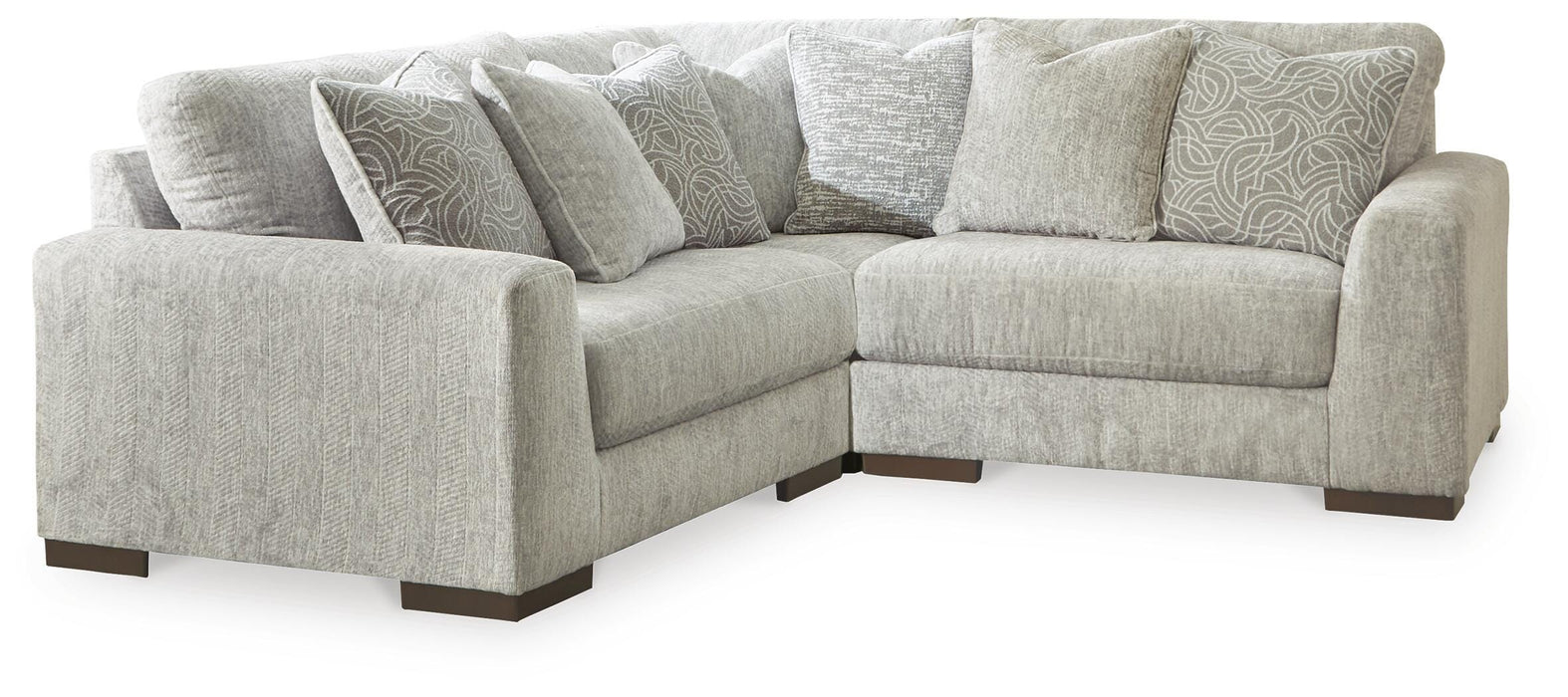 Regent Park Pewter Regent Park 3-Piece Sectional