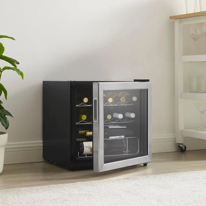 Insignia™ - 14-Bottle Wine Cooler - Stainless Steel - open_box