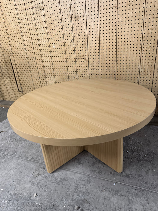 Better Homes & Gardens Lillian Fluted Coffee Table, Natural Pine Finish - new