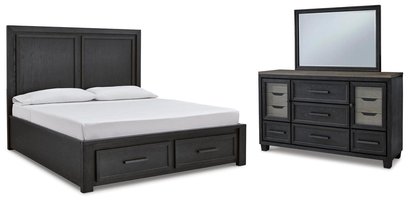 Foyland Black/Brown Bedroom Collection