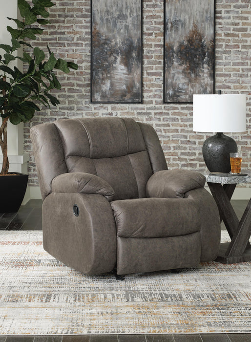 First Base Gunmetal Rocker Recliner