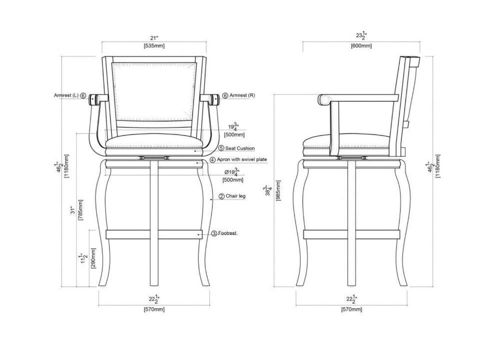 Boraam Jones 31" Swivel Bar Stool-Black, 29-Inch, 1-Pack - new