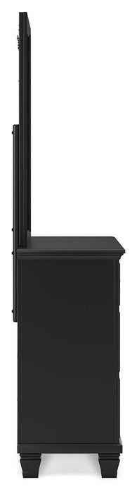 Lanolee Black Lanolee Dresser and Mirror
