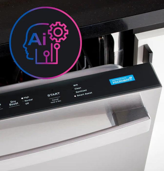 GE Profile - 24" Top Control Smart Built-In Tub Dishwasher with 3rd Rack, Dedicated Jet Targeted Wash and 42 dBA - Stainless Steel - new