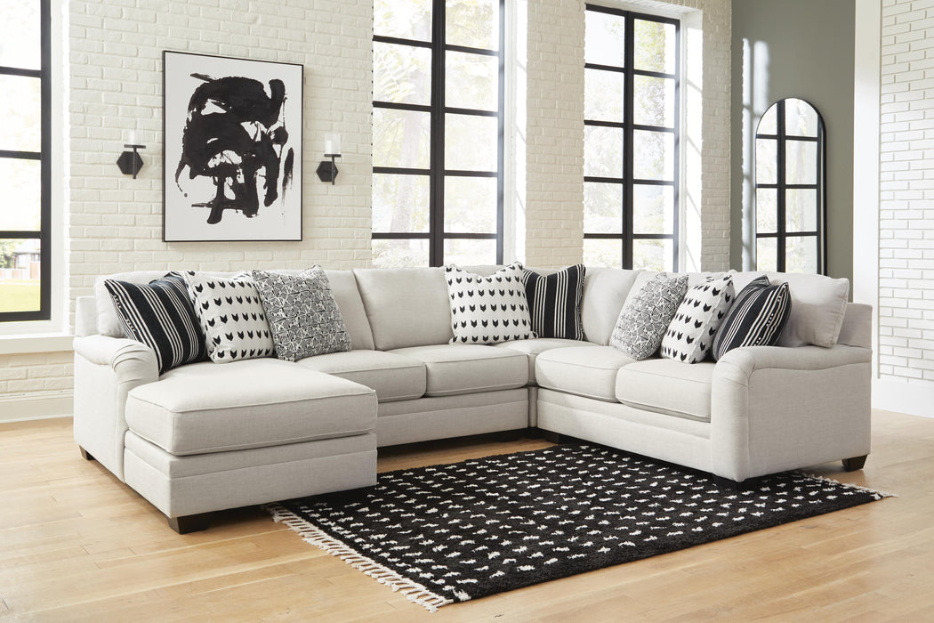Huntsworth Dove Gray Huntsworth 4-Piece Sectional with Chaise