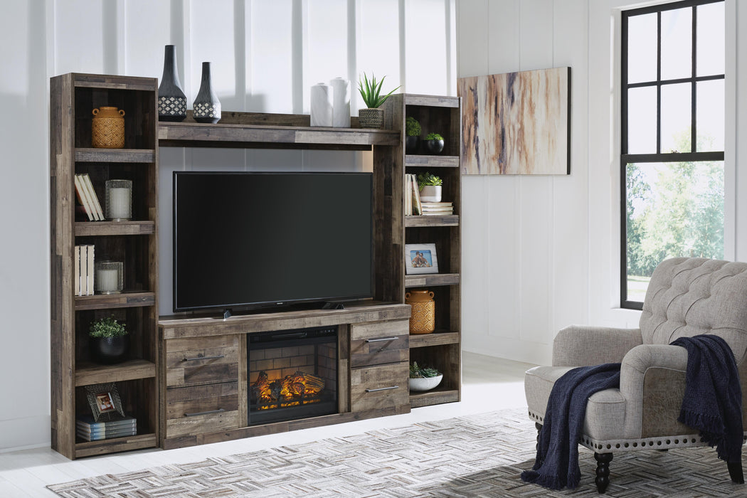 Derekson Multi Gray Derekson 4-Piece Entertainment Center