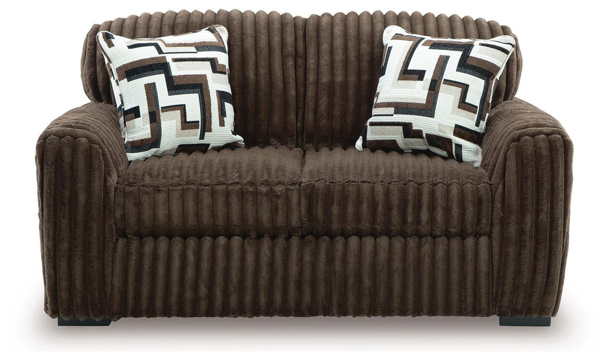 Midnight-Madness Chocolate Loveseat