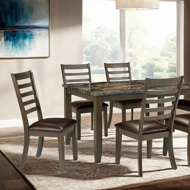 ADIA 7 PC. DINNING TABLE SET By FURNITURE OF AMERICA TM3103T-7PK - new