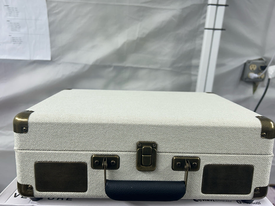 Victrola Venture Bluetooth Portable Mid-Century Modern Suitcase Record Player with 3-Speed Turntable & Built-in Speakers | Oak - new