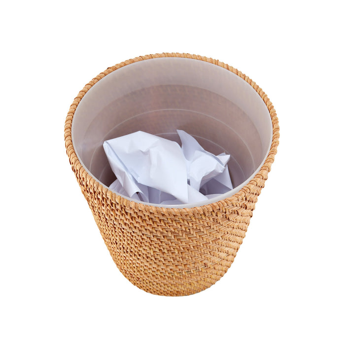 Better Homes & Gardens Rattan Bathroom Wastebasket - new