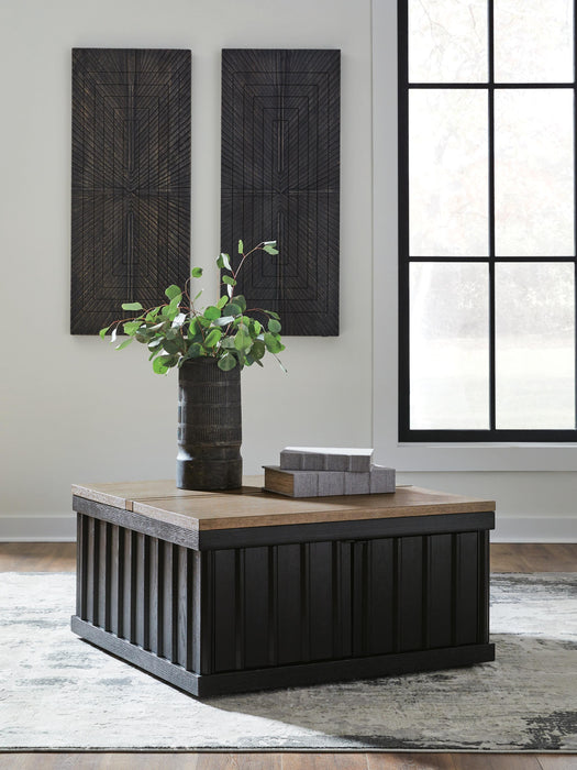 Rylandyn Black/Light Brown Lift Top Cocktail Table