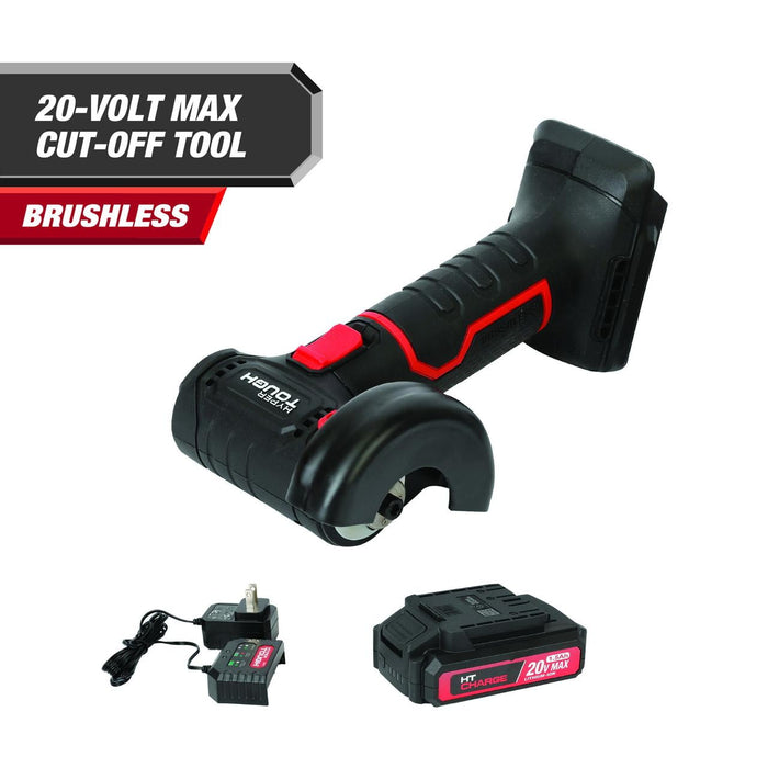 Hyper Tough 20V Max Brushless Cordless Cut-Off Tool with 1.5Ah Lithium-Ion Battery and Charger - use_like_new