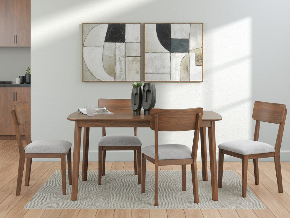Lyncott Brown Dining Room Table Set (5/CN)