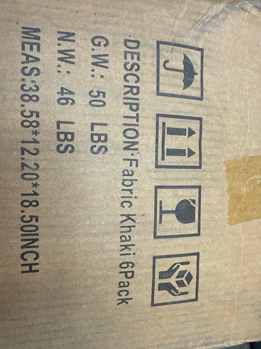 Fabric double padded folding chair- Courtyard Chicory ( Pack of 6 ) - new