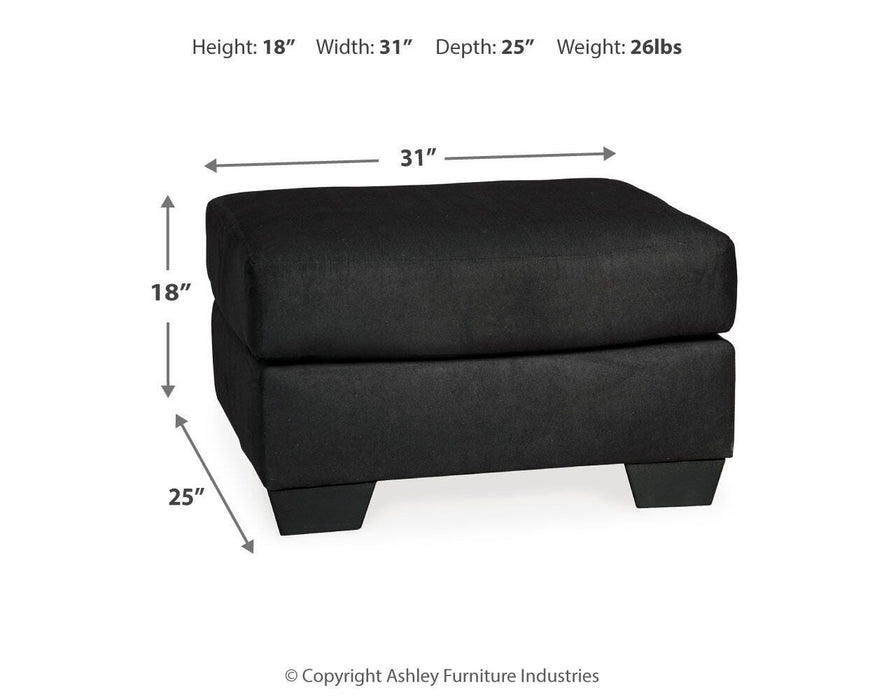 Darcy Black Darcy Ottoman