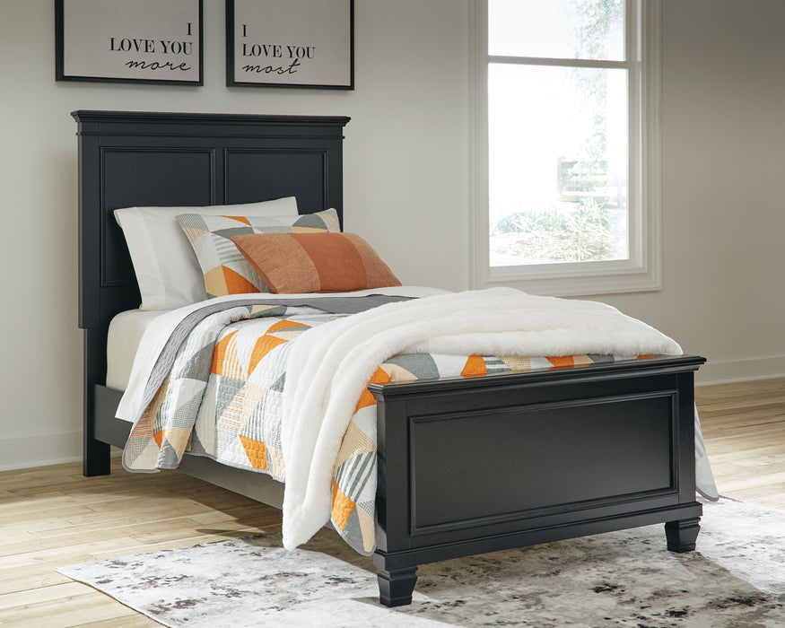 Lanolee Black Lanolee Twin Panel Bed