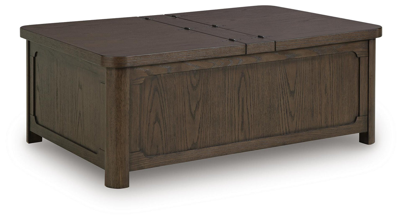 Breckington Dark Brown Cocktail Table with Storage