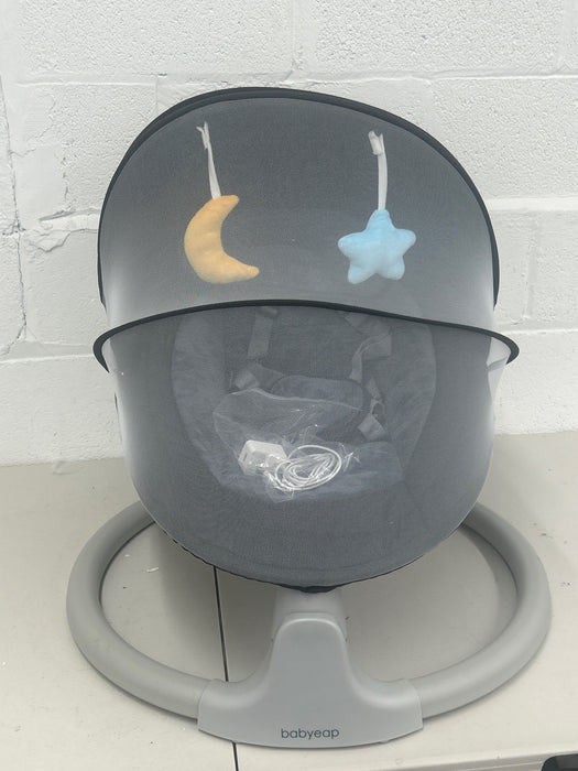 Babyeap Baby Swing for Infants - APP Remote Bluetooth Control, 5 Speed Settings, 10 Lullabies, Gray - new