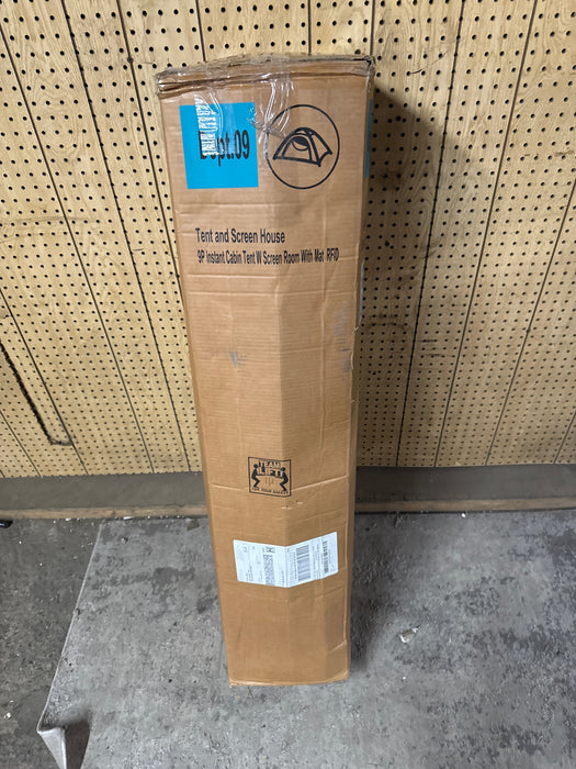 Ozark Trail 14' x 13.5' 9 Person 2 Room Instant Cabin Tent with Screen Room, 30.8 lbs - new