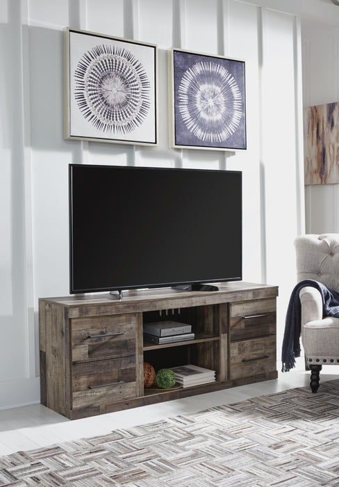 Derekson Multi Gray LG TV Stand w/Fireplace Option