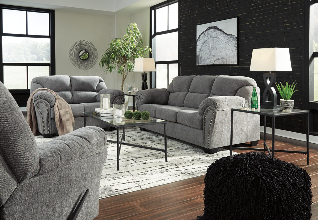 Allmaxx Pewter Allmaxx Sofa, Loveseat and Recliner