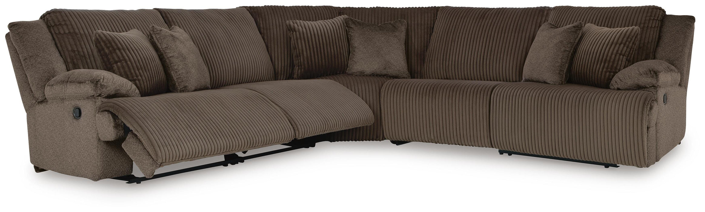 Top Tier Chocolate Top Tier 5-Piece Reclining Sectional