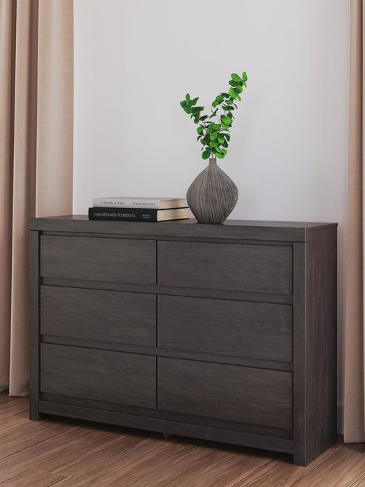 Parlayon Charcoal Six Drawer Dresser
