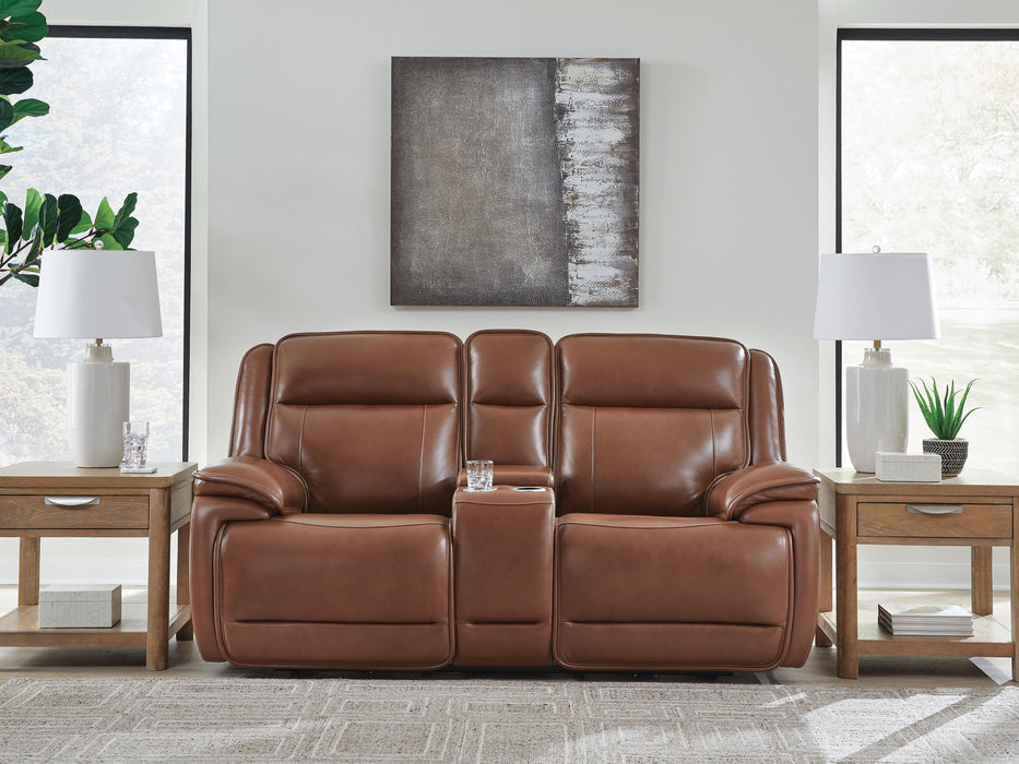 Healy Pier Chocolate PWR REC Loveseat/CON/ADJ HDRST