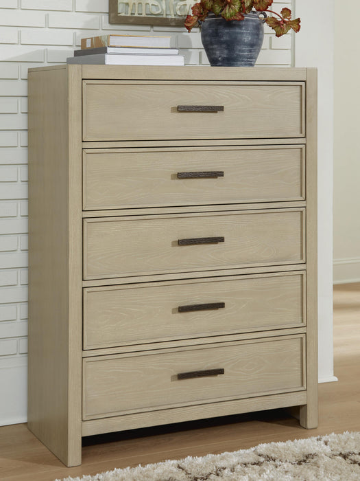 Calmoro Gray Five Drawer Chest