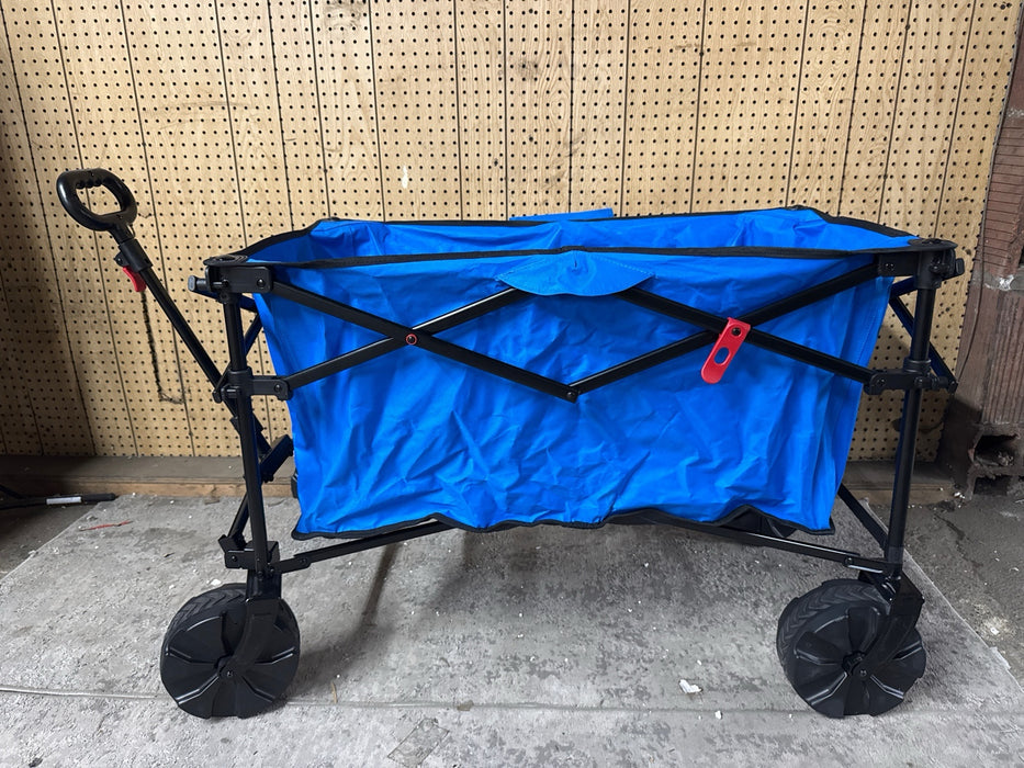 Ozark Trail All-Terrain Big Bucket Cart Wagon, Height 27, Blue - open_box