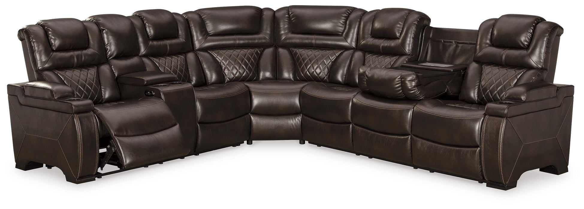 Warnerton Chocolate Warnerton 3-Piece Power Reclining Sectional