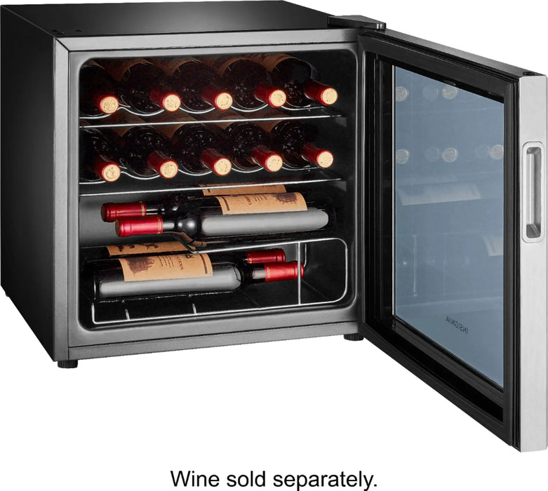 Insignia™ - 14-Bottle Wine Cooler - Stainless Steel - open_box